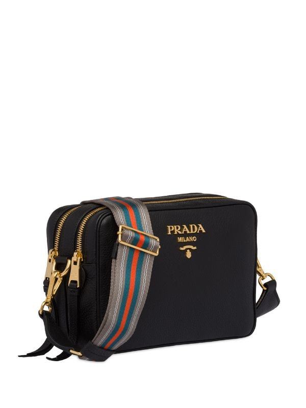 Prada Vitello Daino Camera Bag - Black Crossbody Bags,